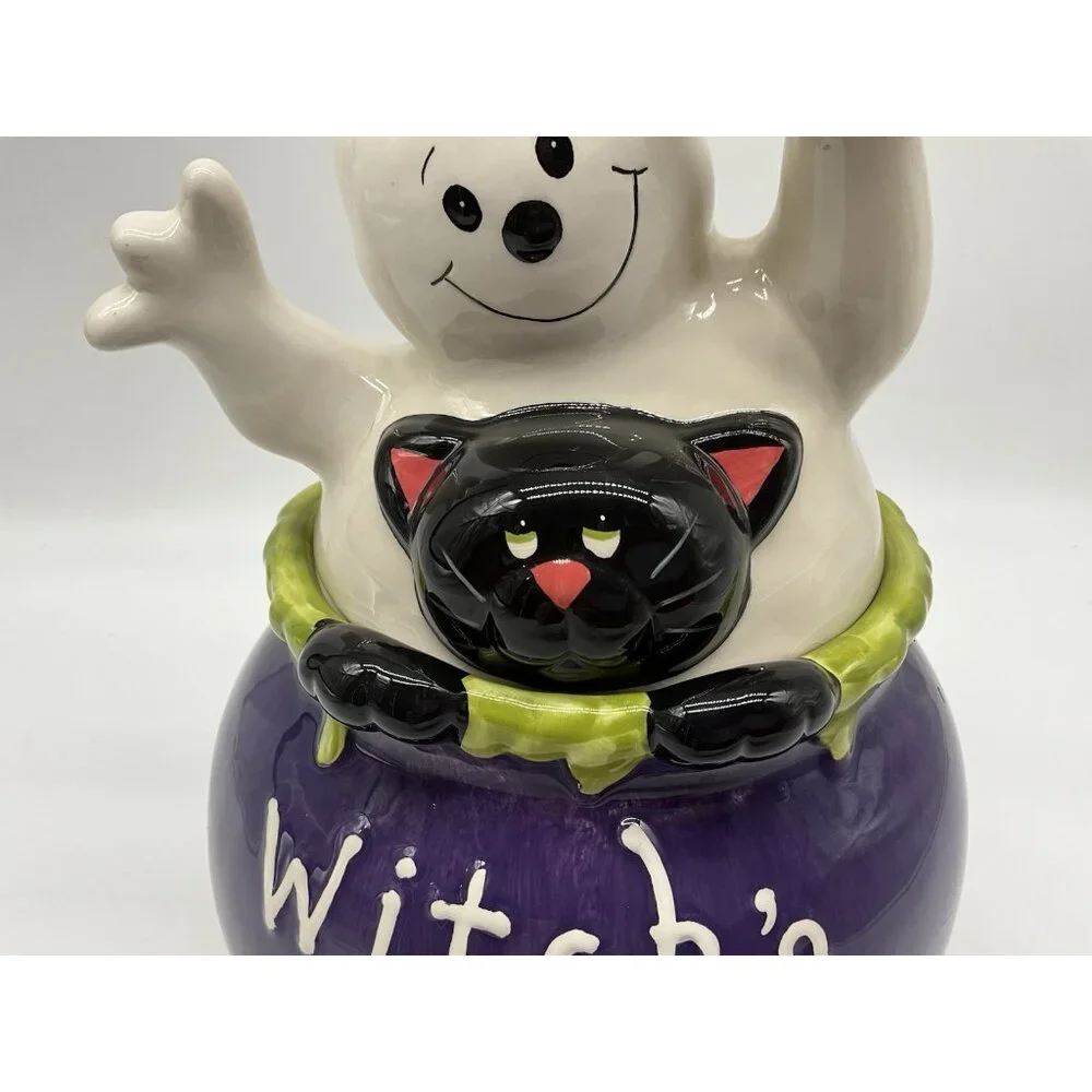 David's Cookies Vintage Halloween Witch's Brew Cookie Jar Kitchen Collectible